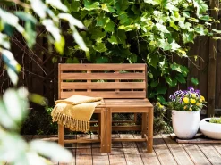 Clearance Beliani Set di panche da giardino bistrot convertibili TUENNO Legno d'acacia Marrone Beige Marrone Grigio