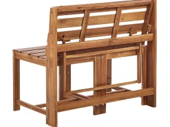 Clearance Beliani Set di panche da giardino bistrot convertibili TUENNO Legno d'acacia Marrone Beige Marrone Grigio