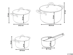 Discount Beliani PRIMECOOK Acciaio inox Argento