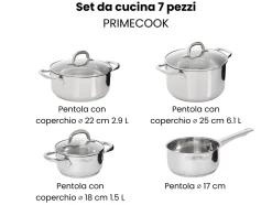 Discount Beliani PRIMECOOK Acciaio inox Argento