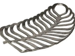 Hot Beliani Set di 2 piattini portaoggetti Foglia AMNISOS Metallo Argento