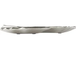 Clearance Beliani Set di 2 piattini portaoggetti Foglia PALENQUE Metallo Argento
