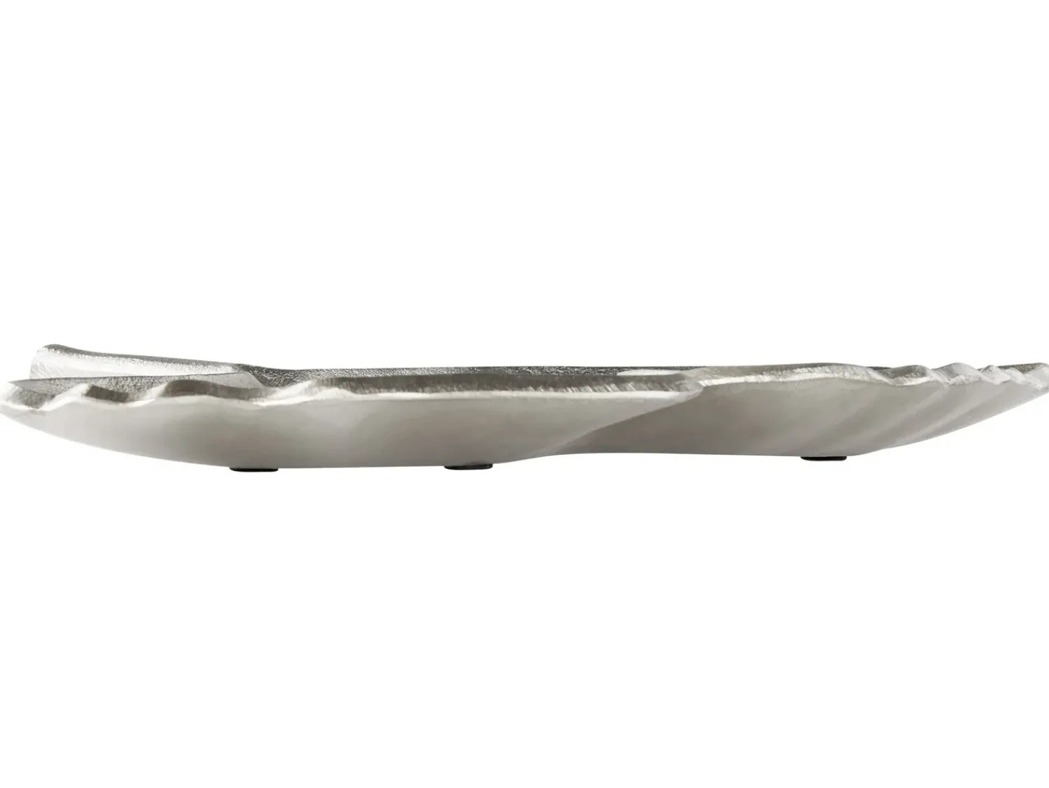 Clearance Beliani Set di 2 piattini portaoggetti Foglia PALENQUE Metallo Argento