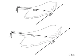 Best Beliani Set di 2 piattini portaoggetti Foglia PALENQUE Metallo Oro