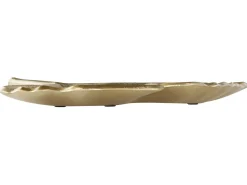 Best Beliani Set di 2 piattini portaoggetti Foglia PALENQUE Metallo Oro