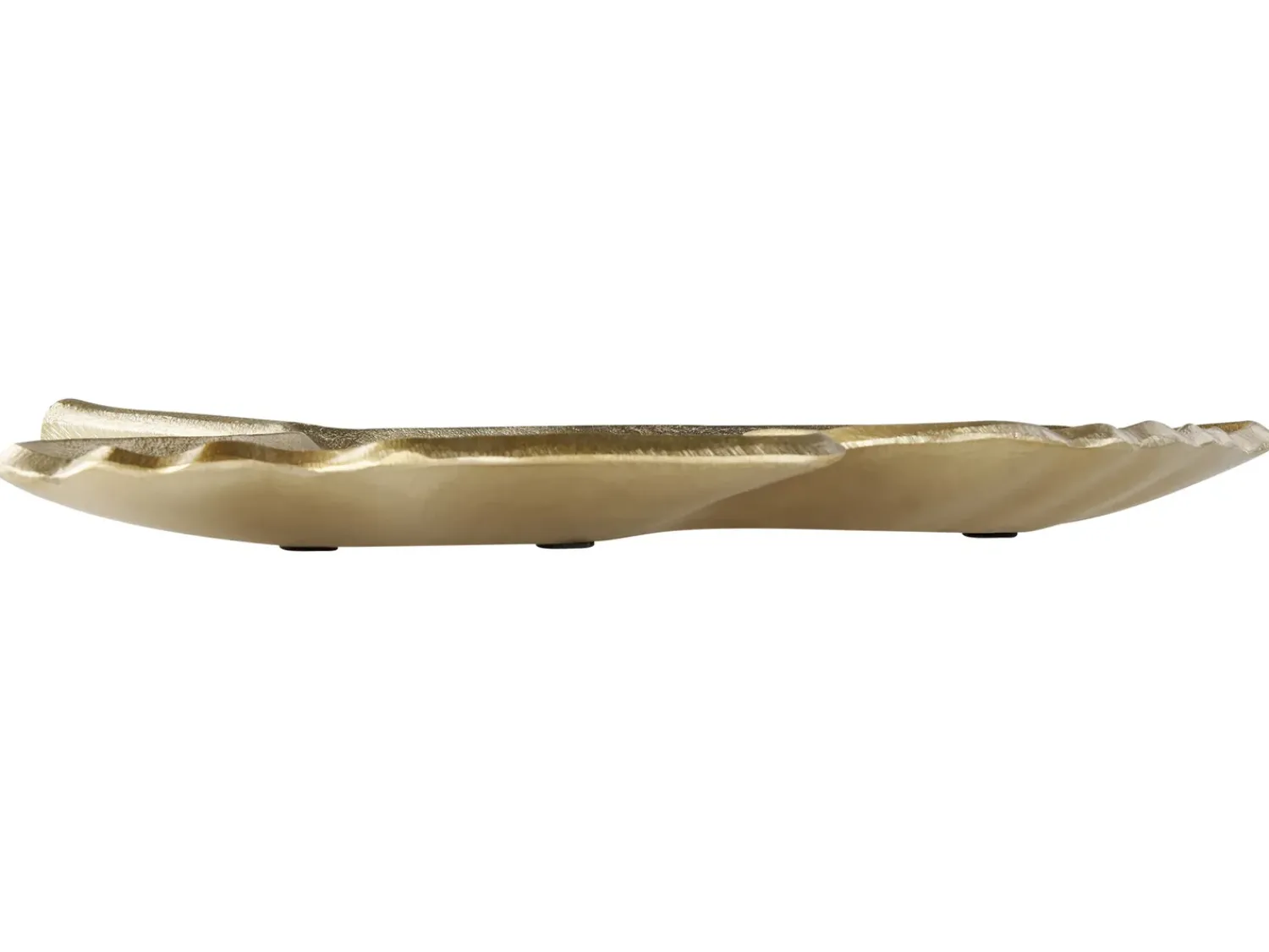 Best Beliani Set di 2 piattini portaoggetti Foglia PALENQUE Metallo Oro