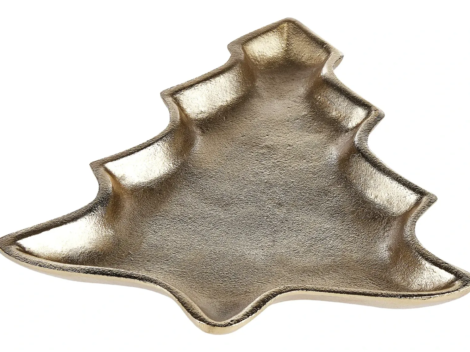 New Beliani Set di 2 piattini portaoggetti Albero di Natale DURIAN Metallo Oro