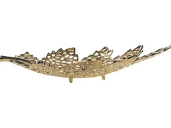 Clearance Beliani Set di 3 piattini portaoggetti Foglia PEMALI Metallo Oro