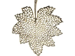 Clearance Beliani Set di 3 piattini portaoggetti Foglia PEMALI Metallo Oro