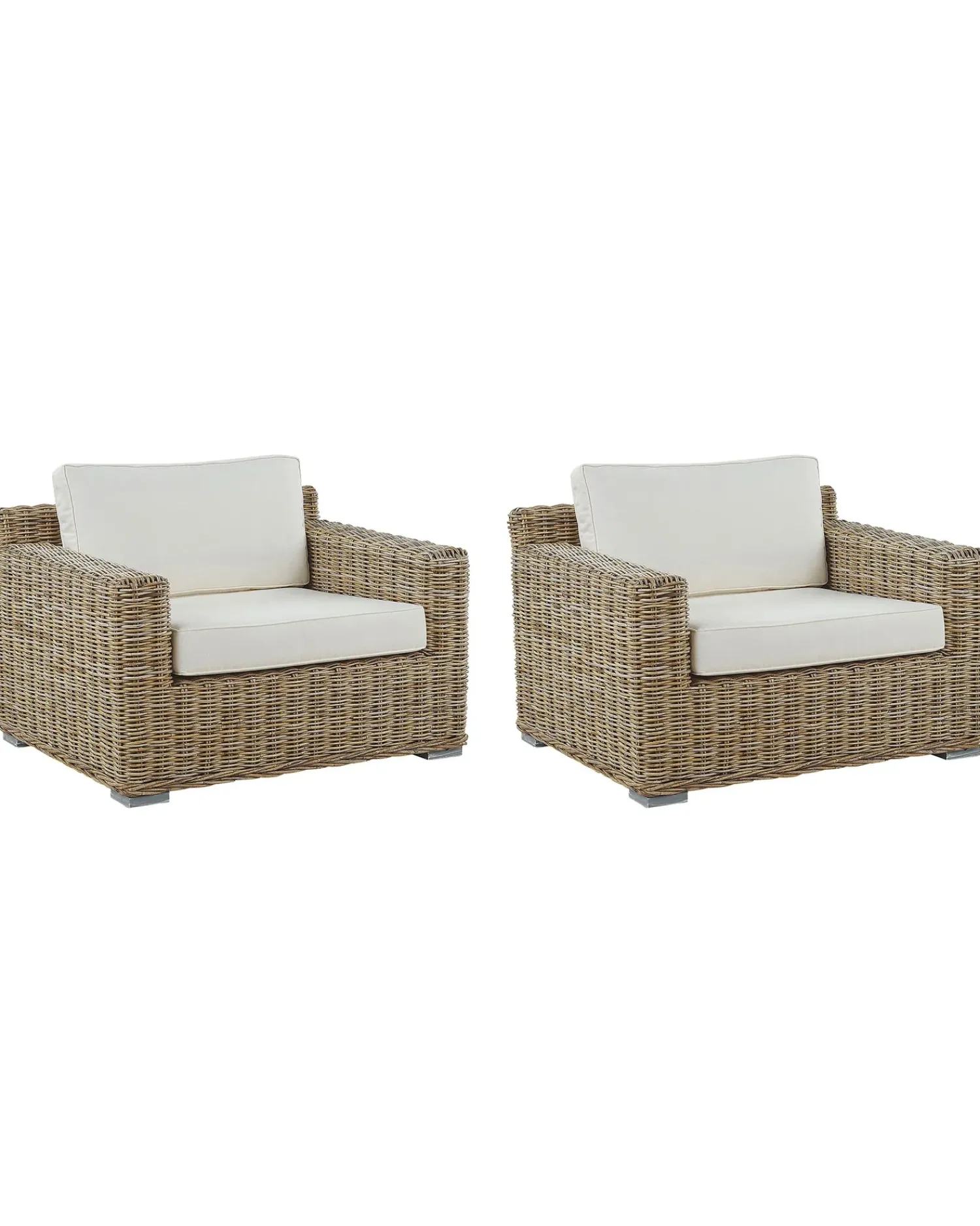 Clearance Beliani ARDEA Rattan Marrone chiaro Bianco Beige Naturale