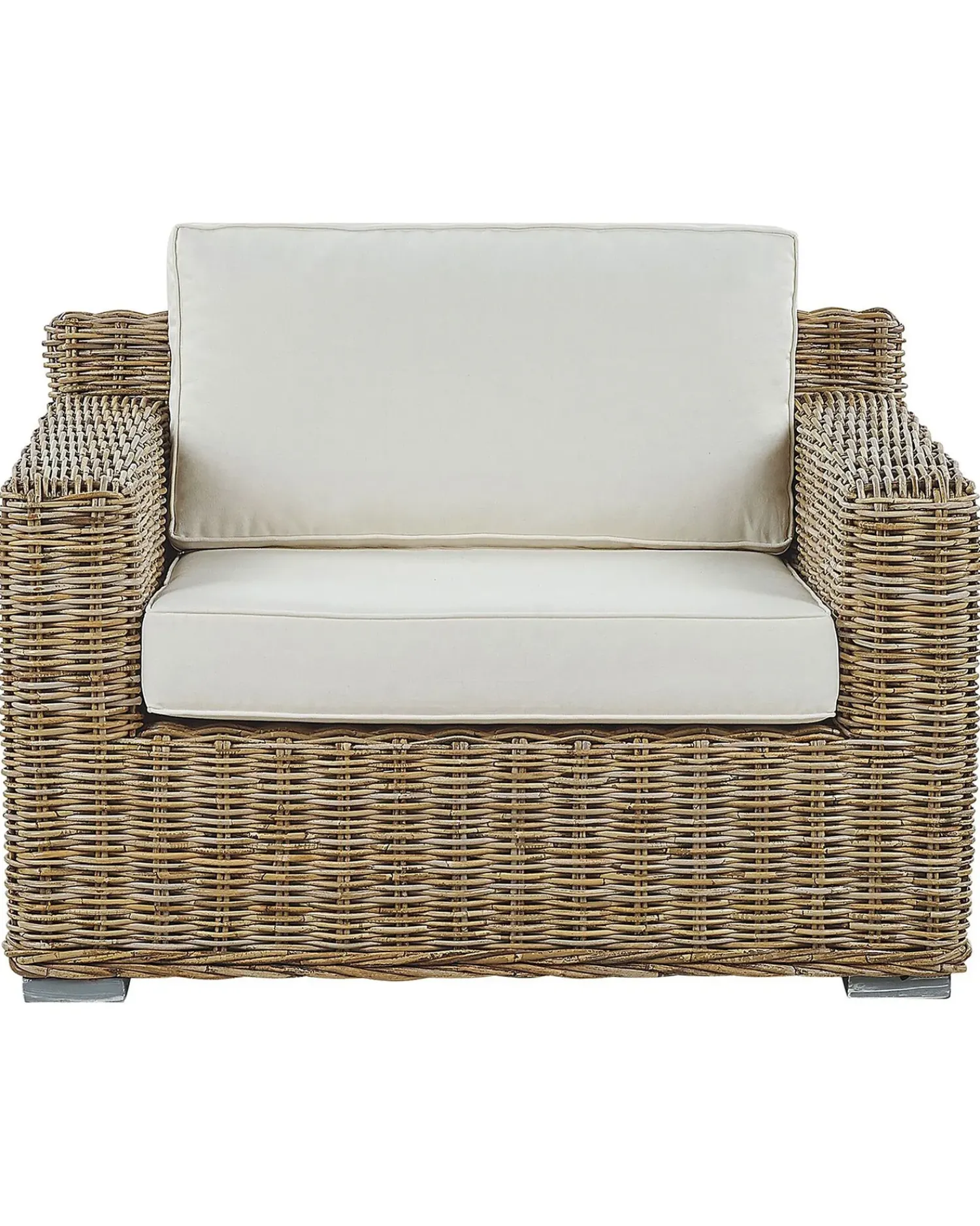 Clearance Beliani ARDEA Rattan Marrone chiaro Bianco Beige Naturale