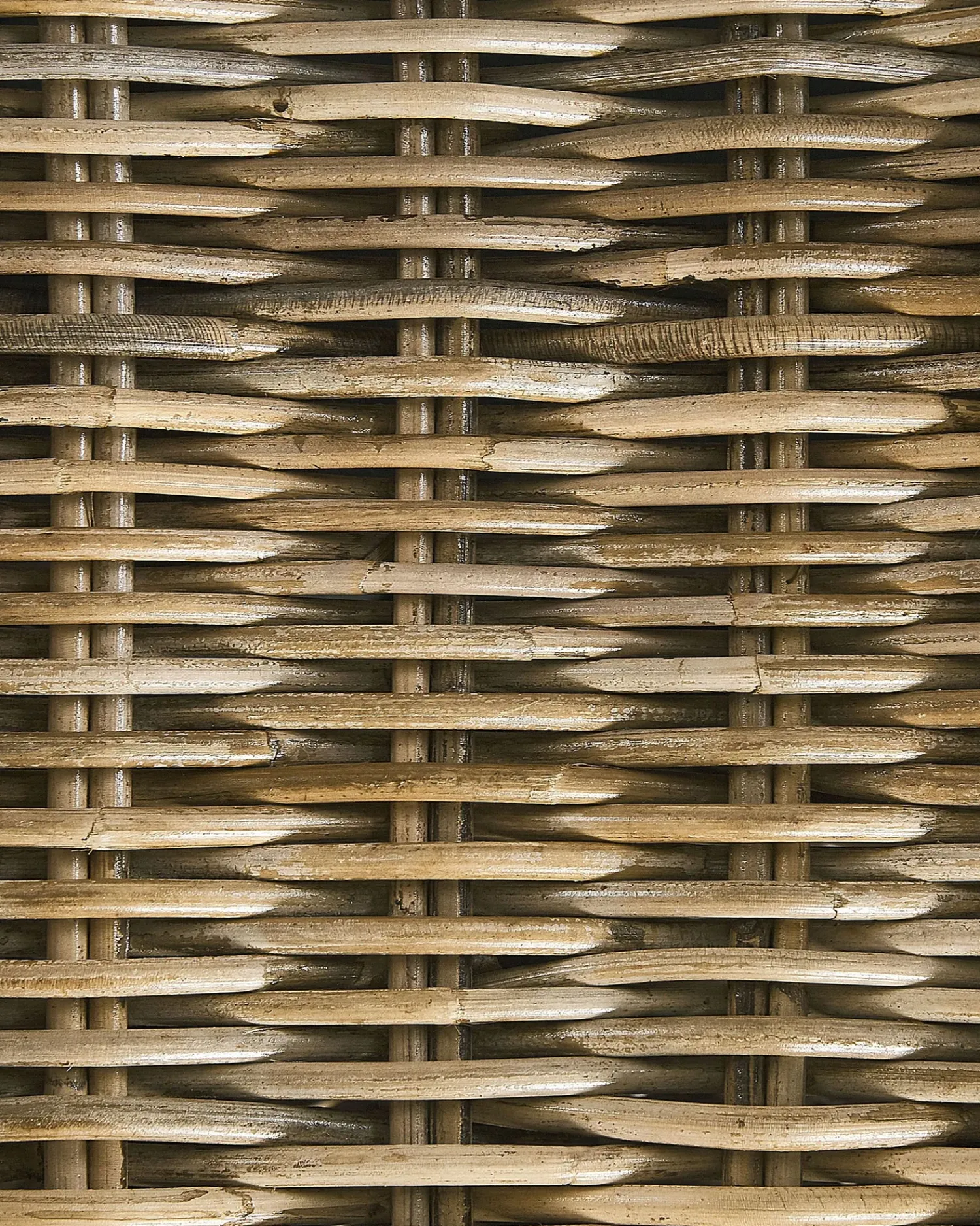 Online Beliani RIBOLLA con poggiapiedi Rattan Naturale Bianco Marrone