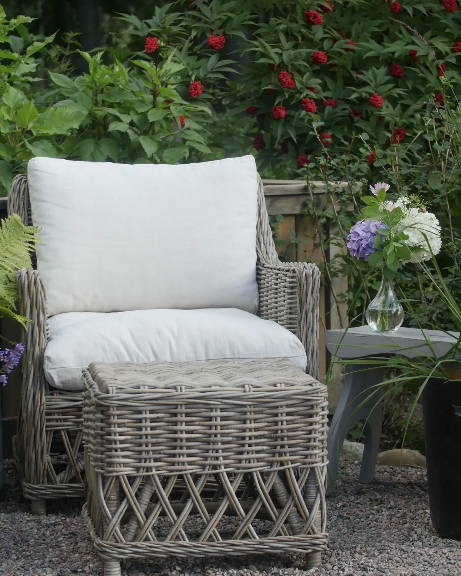 Online Beliani RIBOLLA con poggiapiedi Rattan Naturale Bianco Marrone