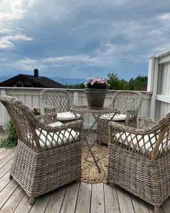 Clearance Beliani MAROS Rattan Naturale Bianco Marrone