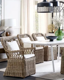 Clearance Beliani MAROS Rattan Naturale Bianco Marrone