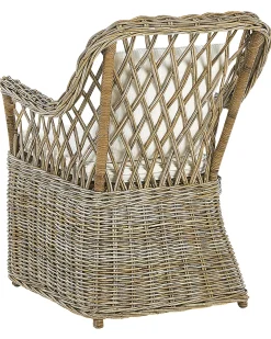 Clearance Beliani MAROS Rattan Naturale Bianco Marrone