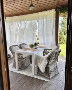 Clearance Beliani MAROS Rattan Naturale Bianco Marrone