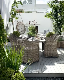 New Beliani SUSUA Rattan Naturale Bianco Marrone