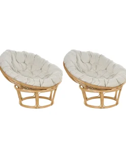 Outlet Beliani SALVO Rattan Naturale Beige Naturale