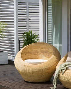 New Beliani MAIORI Rattan Naturale Beige Naturale