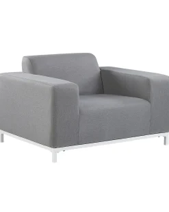 Discount Beliani ROVIGO Tessuto Grigio Bianco Grigio