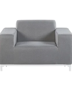 Discount Beliani ROVIGO Tessuto Grigio Bianco Grigio
