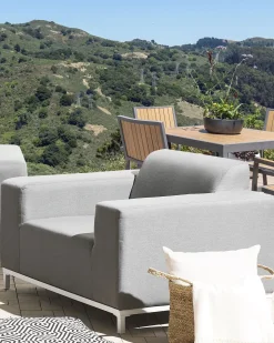 Discount Beliani ROVIGO Tessuto Grigio Bianco Grigio