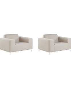 Best Beliani ROVIGO Tessuto Beige Bianco Beige