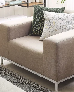Best Beliani ROVIGO Tessuto Beige Bianco Beige