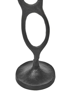 Outlet Beliani Set di 3 portacandele BUNI Metallo 54/68/84 cm Nero