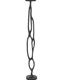 Outlet Beliani Set di 3 portacandele BUNI Metallo 54/68/84 cm Nero