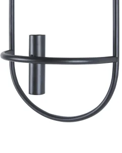 Discount Beliani Set di 2 portacandele da parete CAVIANA Metallo 38 cm Nero