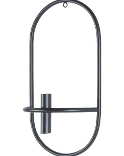 Discount Beliani Set di 2 portacandele da parete CAVIANA Metallo 38 cm Nero