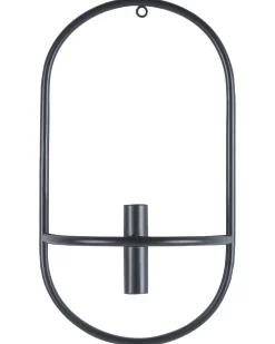 Discount Beliani Set di 2 portacandele da parete CAVIANA Metallo 38 cm Nero