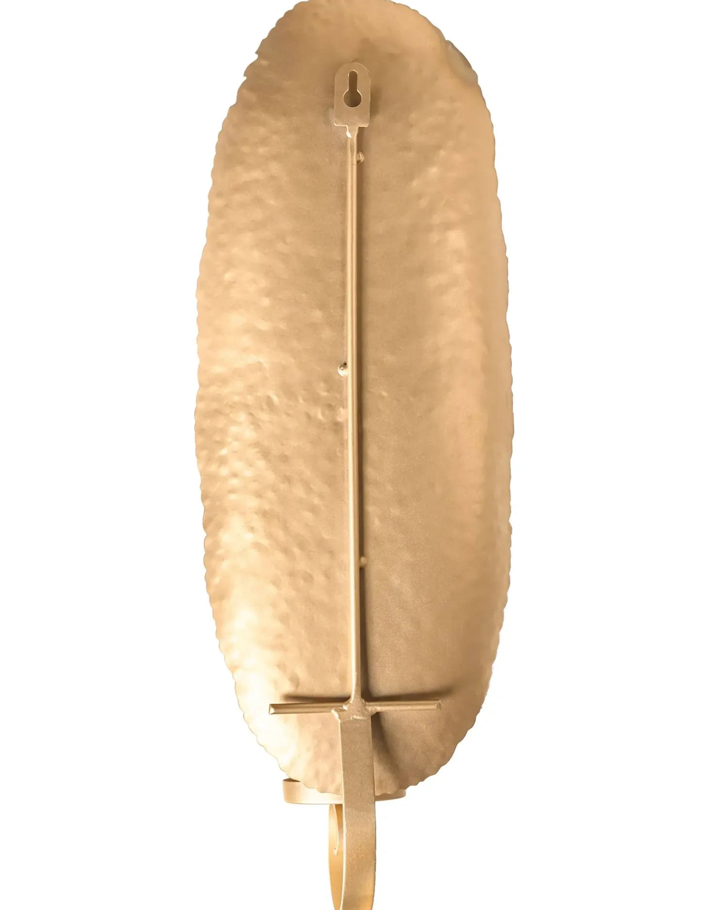 Hot Beliani Set di 2 portacandele da parete FEIJO Metallo 44 cm Oro
