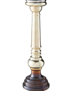 Hot Beliani Set di 2 portacandele IMARTI Vetro 40 cm Oro Oro Multicolore