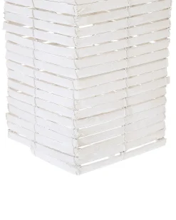 New Beliani Set di 3 portacandele MAROLA Legno di pioppo 54/34/20 cm Bianco