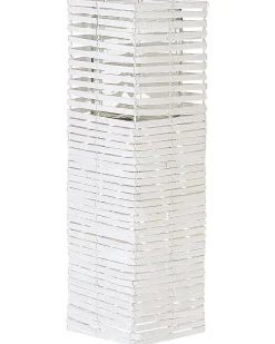 New Beliani Set di 3 portacandele MAROLA Legno di pioppo 54/34/20 cm Bianco