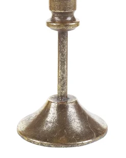 Outlet Beliani Set di 2 portacandele SALAMINA Metallo 63/49 cm Oro