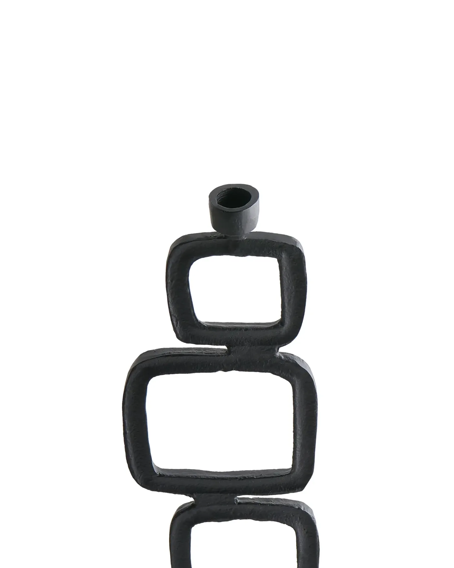 Beliani Set di 2 portacandele SIPANJE Metallo 35/48 cm Nero