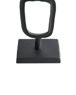 Beliani Set di 2 portacandele SIPANJE Metallo 35/48 cm Nero