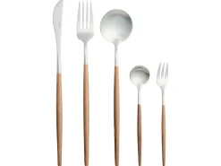 Hot Beliani Set di 30 posate BAVETTE Argento Marrone Argento