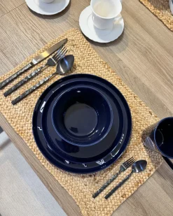 New Beliani Set di 30 posate BIGOLI Nero
