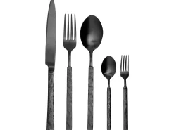 New Beliani Set di 30 posate BIGOLI Nero