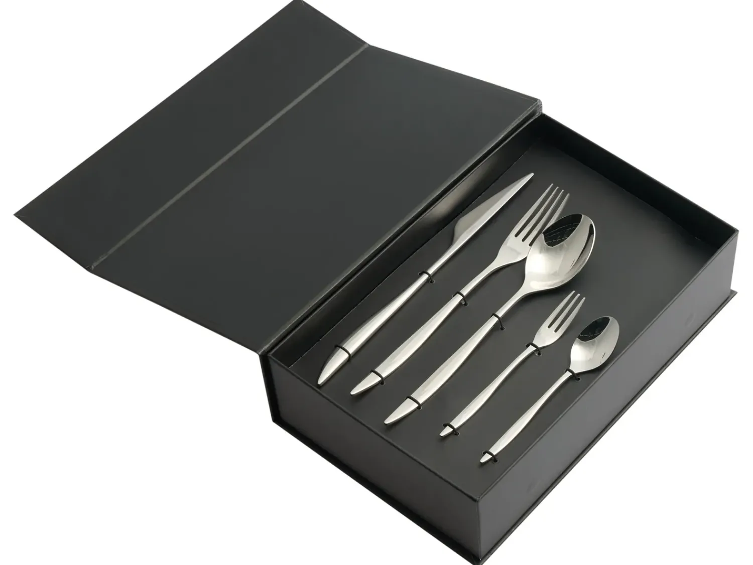 New Beliani Set di 30 posate FARFALLE Argento