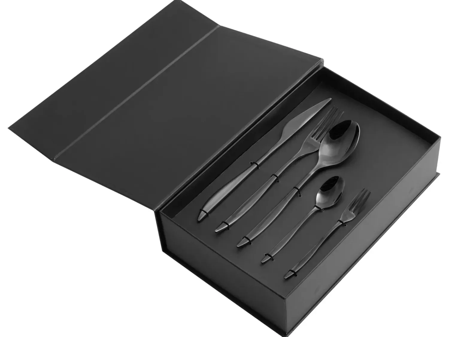 Sale Beliani Set di 30 posate FARFALLE Nero