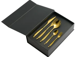 Outlet Beliani Set di 30 posate FARFALLE Oro