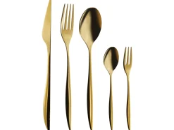Outlet Beliani Set di 30 posate FARFALLE Oro