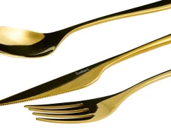 Outlet Beliani Set di 30 posate FARFALLE Oro