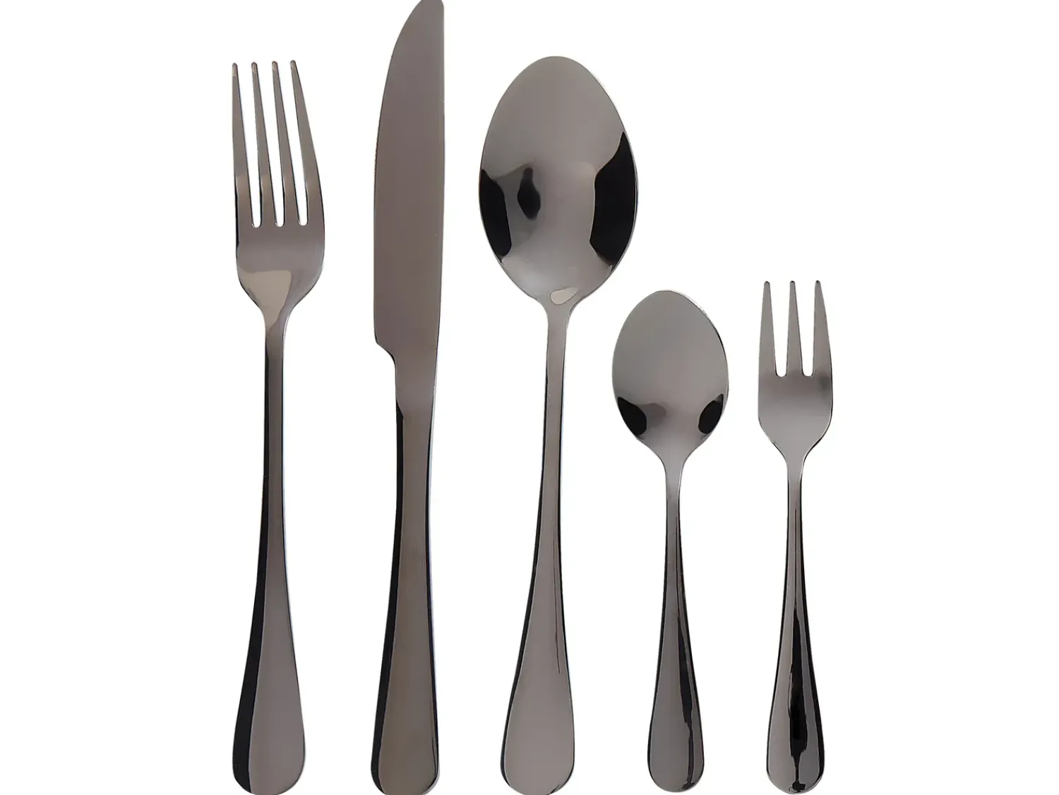 Hot Beliani Set di 30 posate FUSILLI Nero